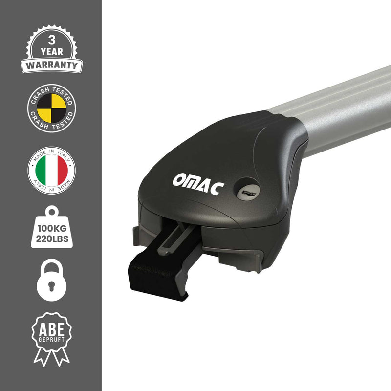 Barre portatutto da tetto per BMW Serie 5 Touring G31 2017-2025 alluminio argento 2 pezzi ABE