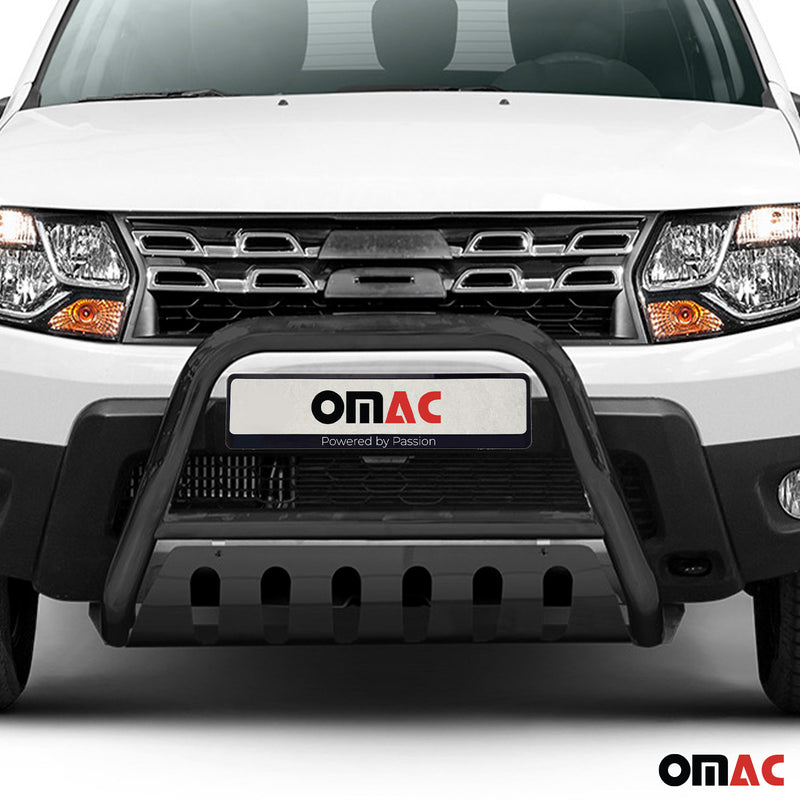 Barra di protezione anteriore in acciaio inox per Dacia Duster 2010-2018 con bull bar nero ABE 