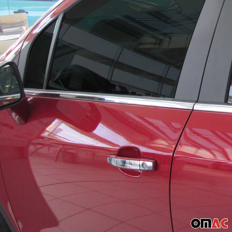 Listelli decorativi per finestrini Opel Mokka 2012-2016 in acciaio inox cromato 8 pezzi