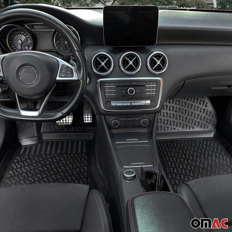 Tappetini tagliabili in TPE neri per Mercedes CLS Classe C218 Coupé 2011-2017, 4 pezzi