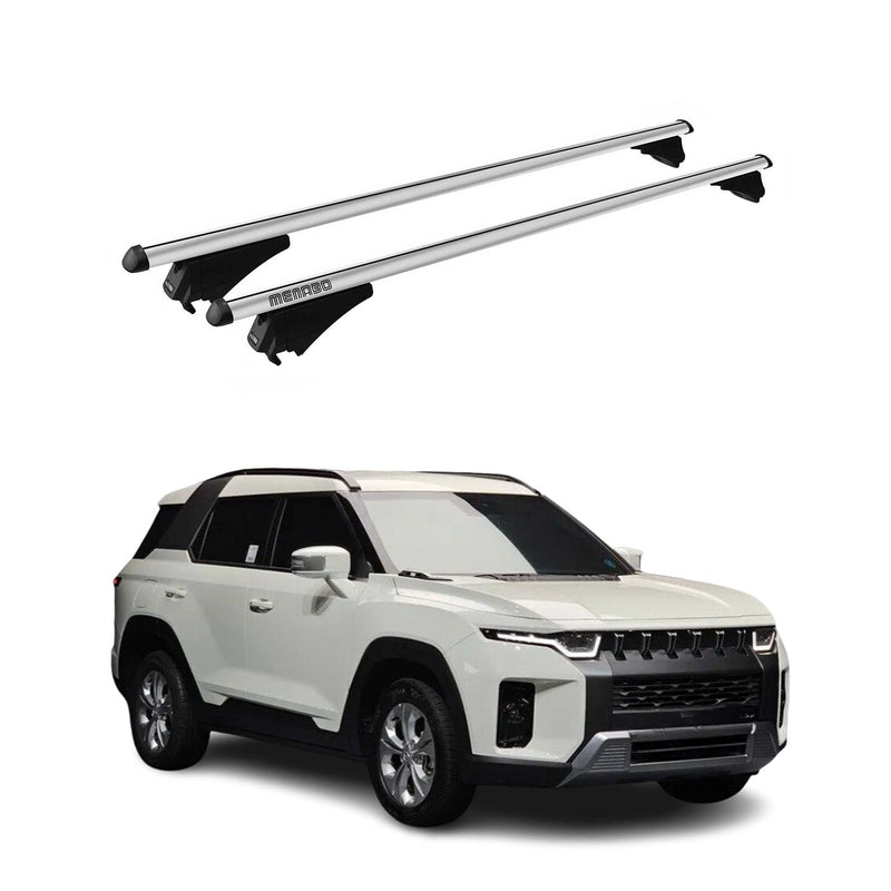 2022-2025 Ssangyong Torres J100 Menabo Grundträger Dachträger Alu Silber 2tlg
