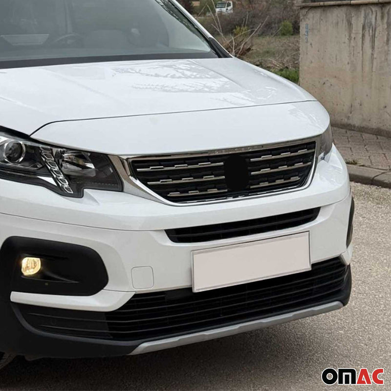 Strisce griglia per Peugeot Rifter 2018-2025 Cromate Argento 6x 