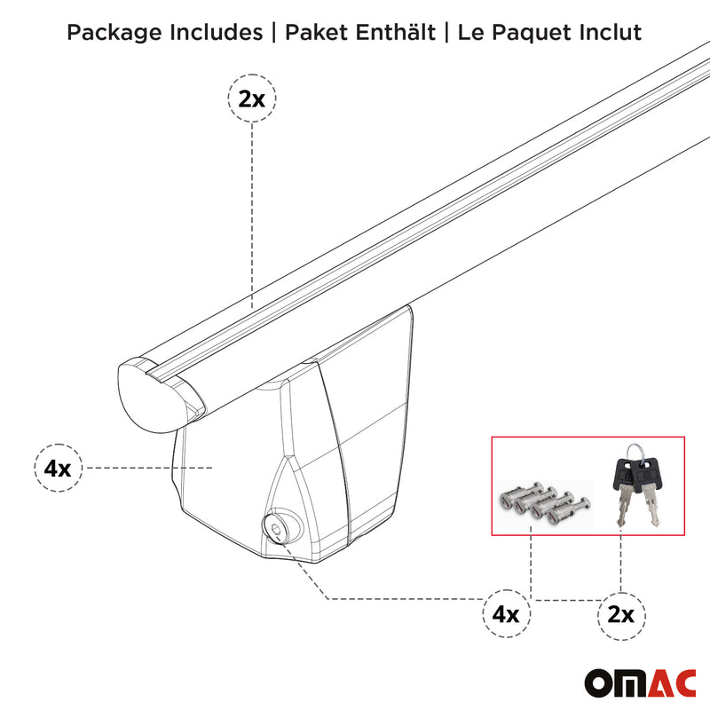 Barre portatutto Menabo per Tesla Model S 100D 2012-2017 ABE grigio alluminio