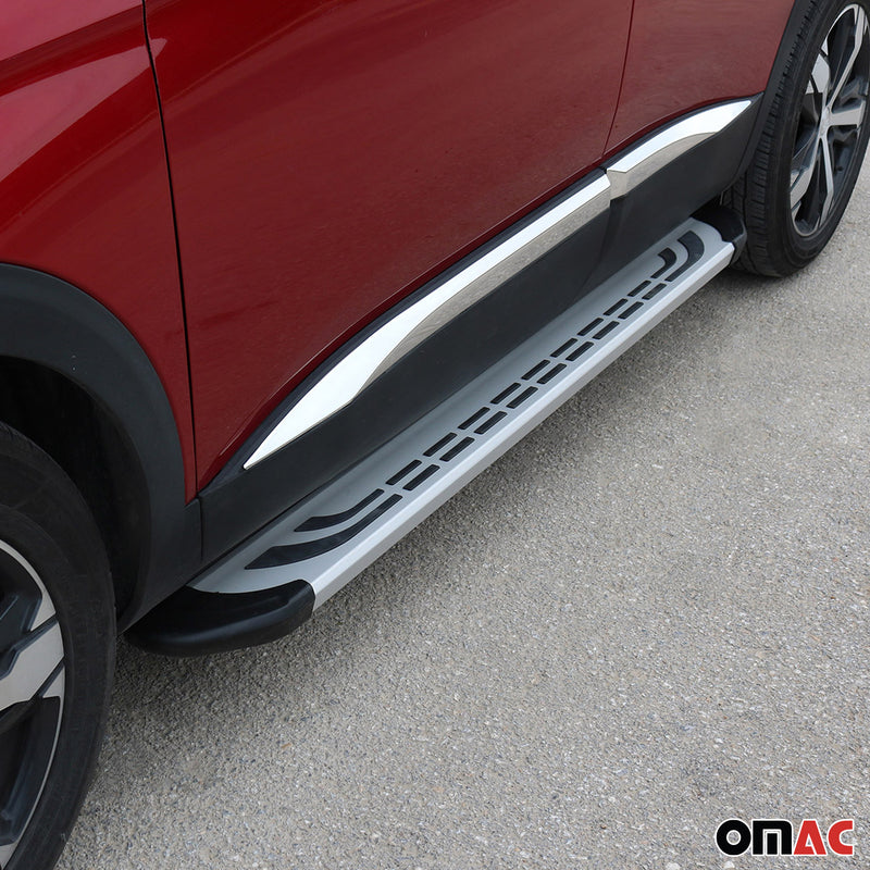 Pedane laterali, minigonne laterali per Kia Sorento 2012-2015 Alu Grey