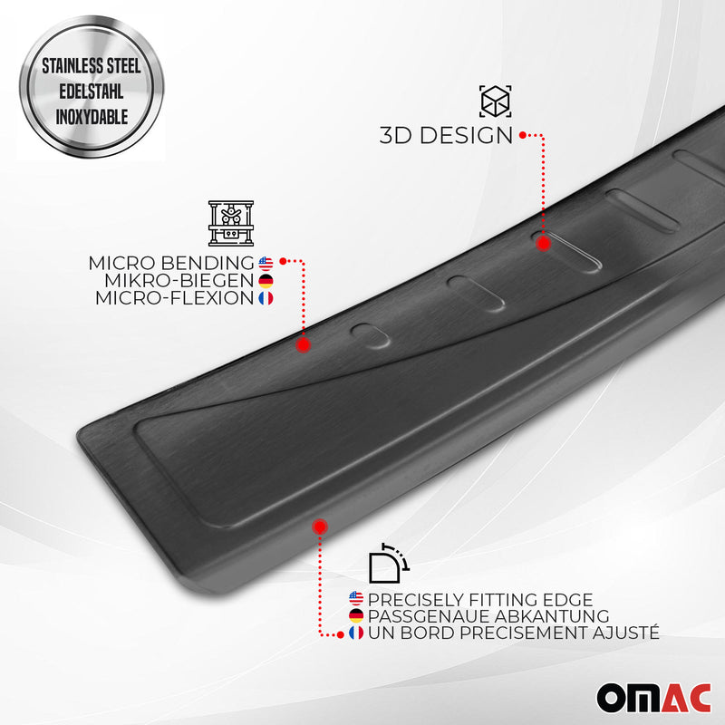 Protezione paraurti per soglia di carico per Jeep Renegade 2014-2024, colore scuro spazzolato