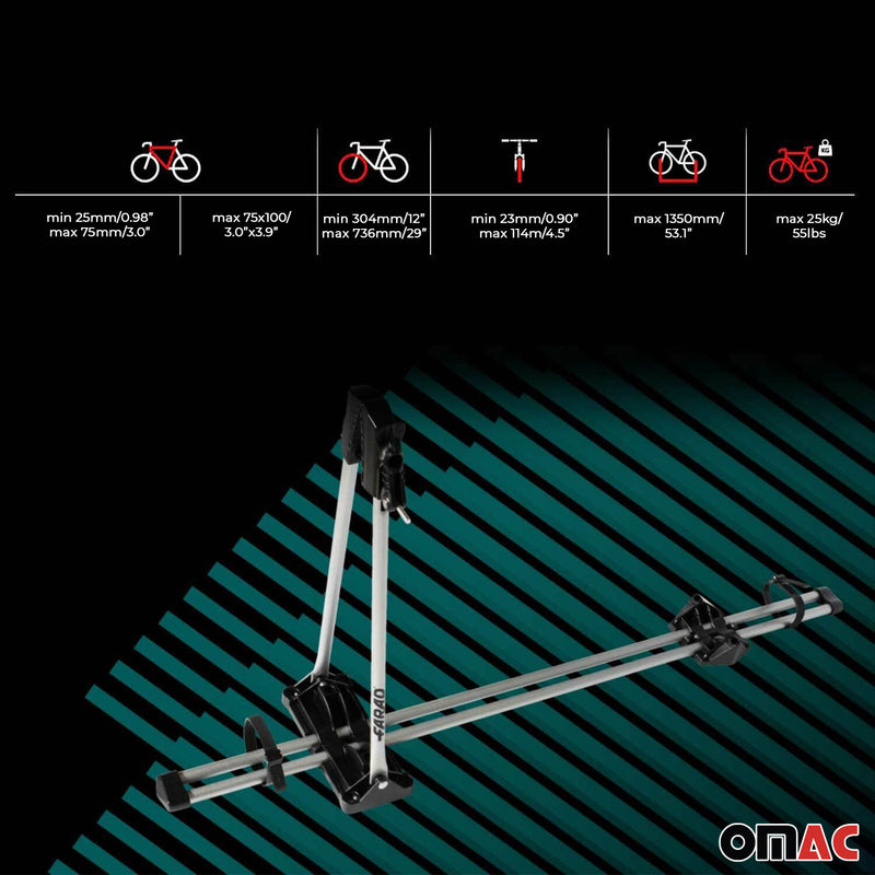 2x Farad Fahrradträger bis 25 kg ABE M-Style Dachfahrradträger EBike FatBike