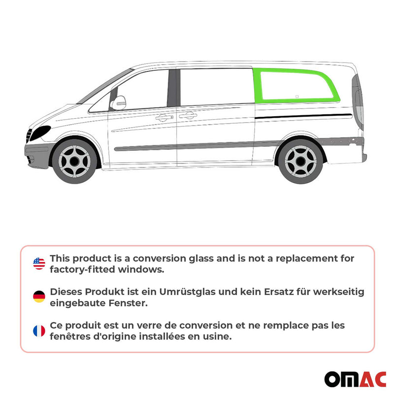 Vetro di sicurezza per finestrino laterale per Mercedes Vito W639 2003-2014 anteriore sinistro L3