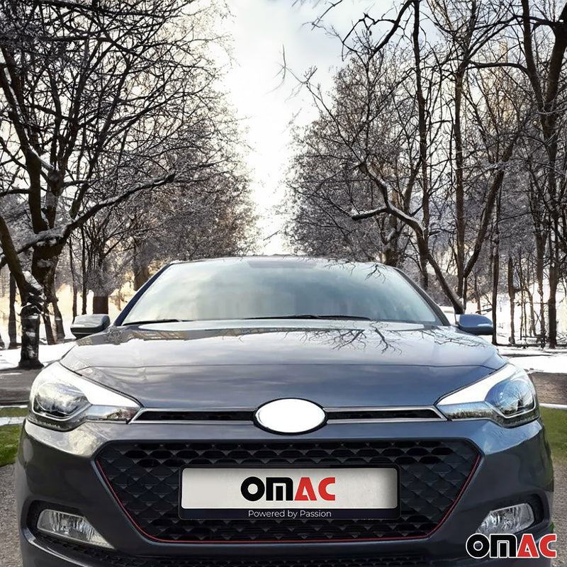 Strisce griglia per Hyundai i20 2014-2020 in acciaio inox argento 2 pezzi