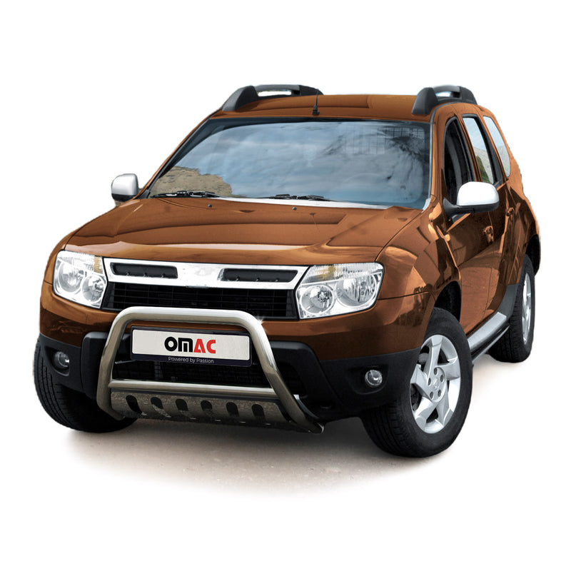Barra di protezione anteriore per Dacia Duster 2010-2014 con ABE acciaio argento 