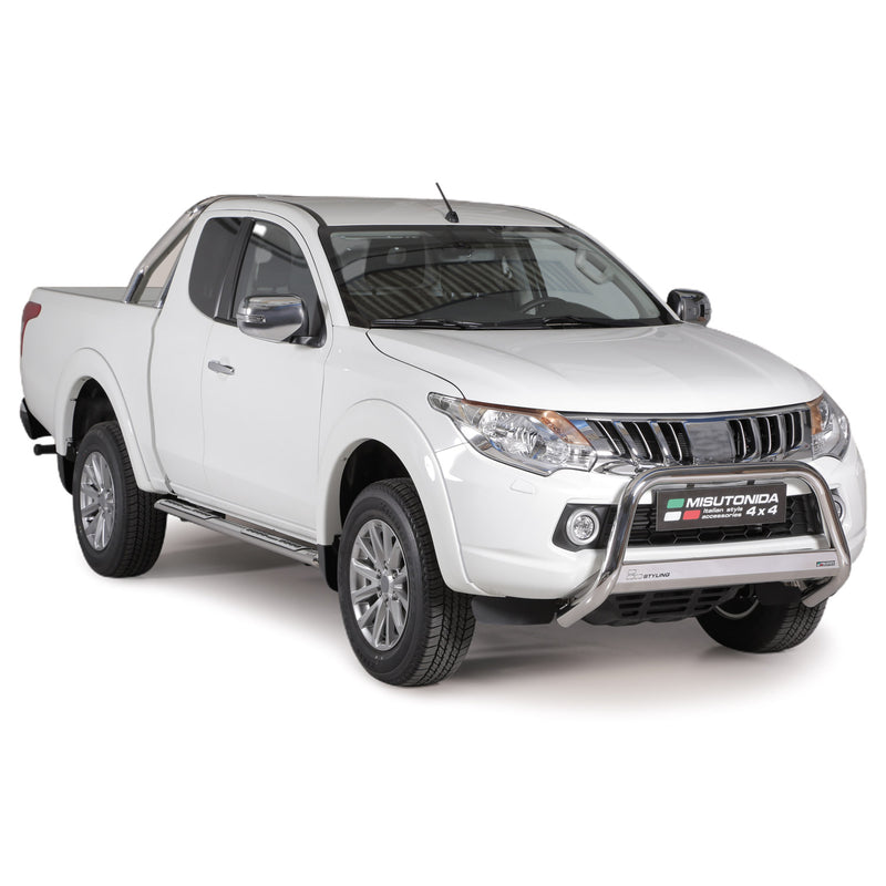 Minigonne laterali in acciaio per Mitsubishi L200 Club Cab 2015-2025 Grigio