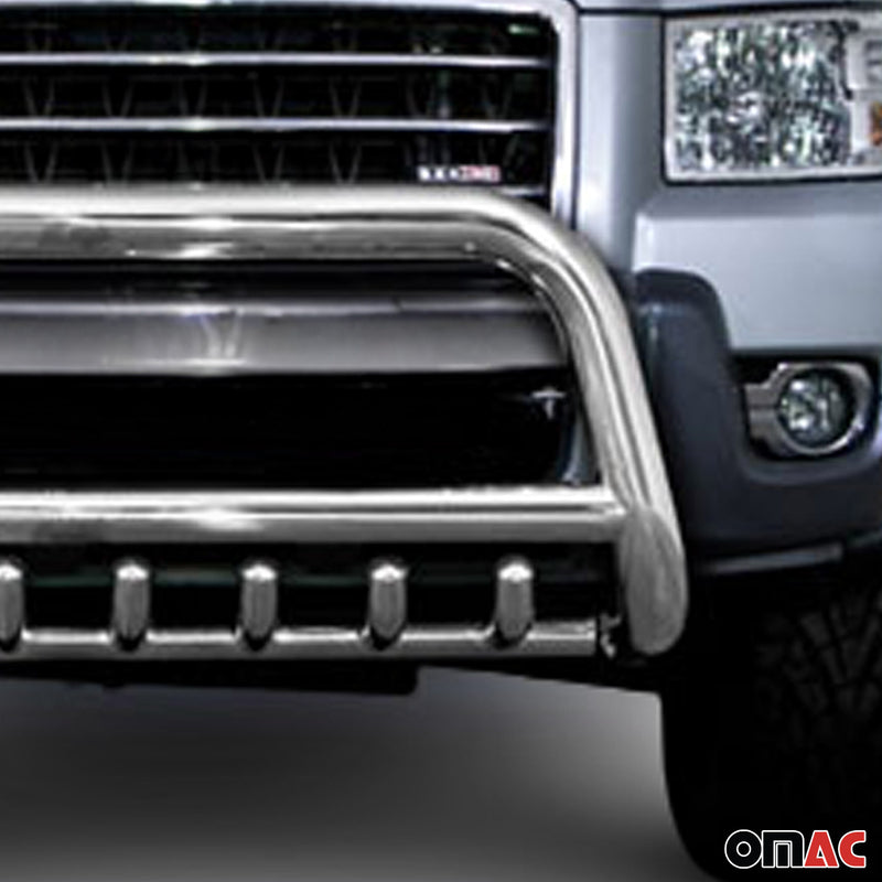 Barra di protezione anteriore in acciaio inox per Ford Ranger 2007-2012 con bull bar ABE argento 