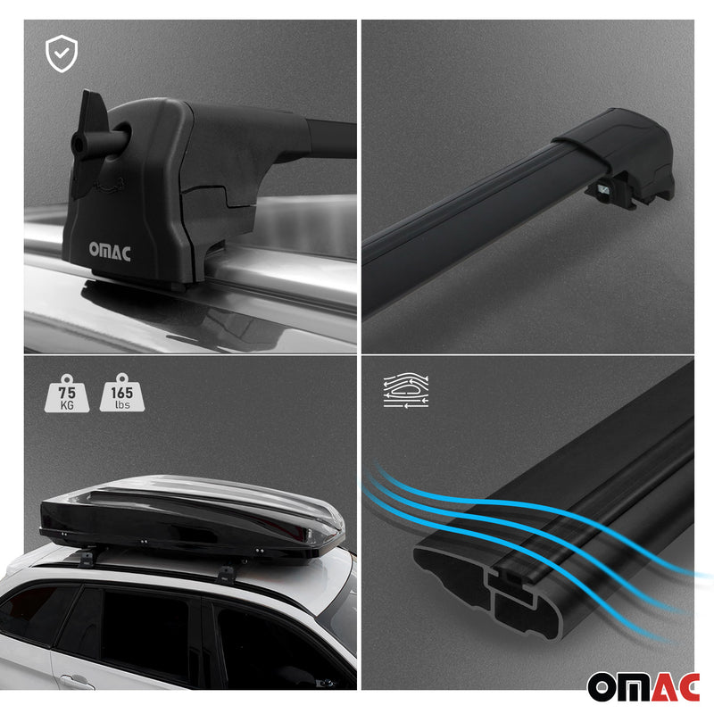 Portapacchi da tetto per Kia Sportage 2021-2025 ABE alluminio nero