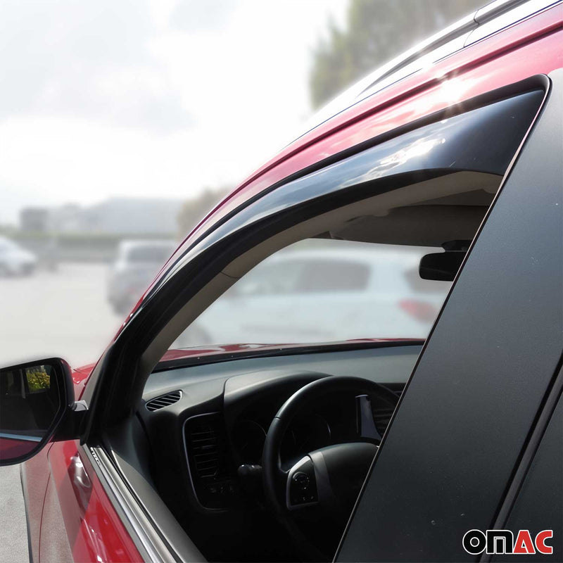 Deflettore antivento e antipioggia per Mitsubishi Outlander 2012-2025 acrilico scuro 2 pezzi