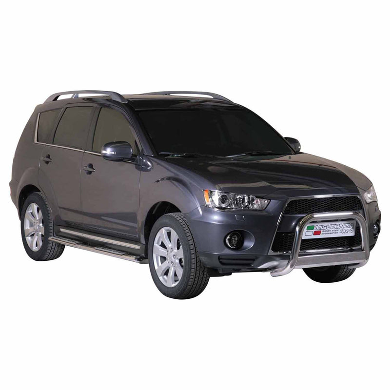 Minigonne laterali in acciaio inox per Mitsubishi Outlander 2010-2012 Grigio
