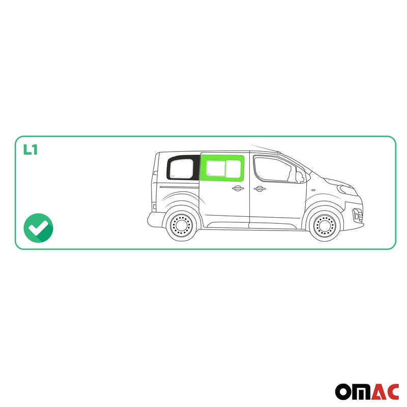Schiebefenster Seitenfenster für Toyota Proace 2017-2024 Schwarz Rechts L1