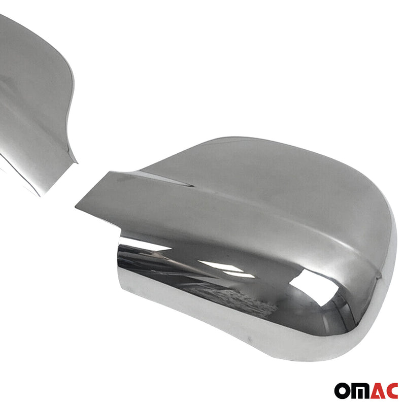 Calotte specchietti retrovisori per Mercedes Vito W639 2003-2010 in acciaio inox argento