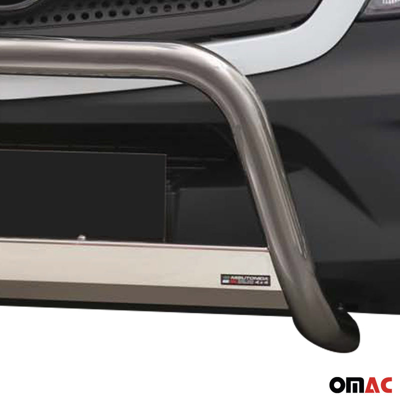 Protezione anteriore in acciaio inox per Mercedes Sprinter 2013-18 Argento 63mm