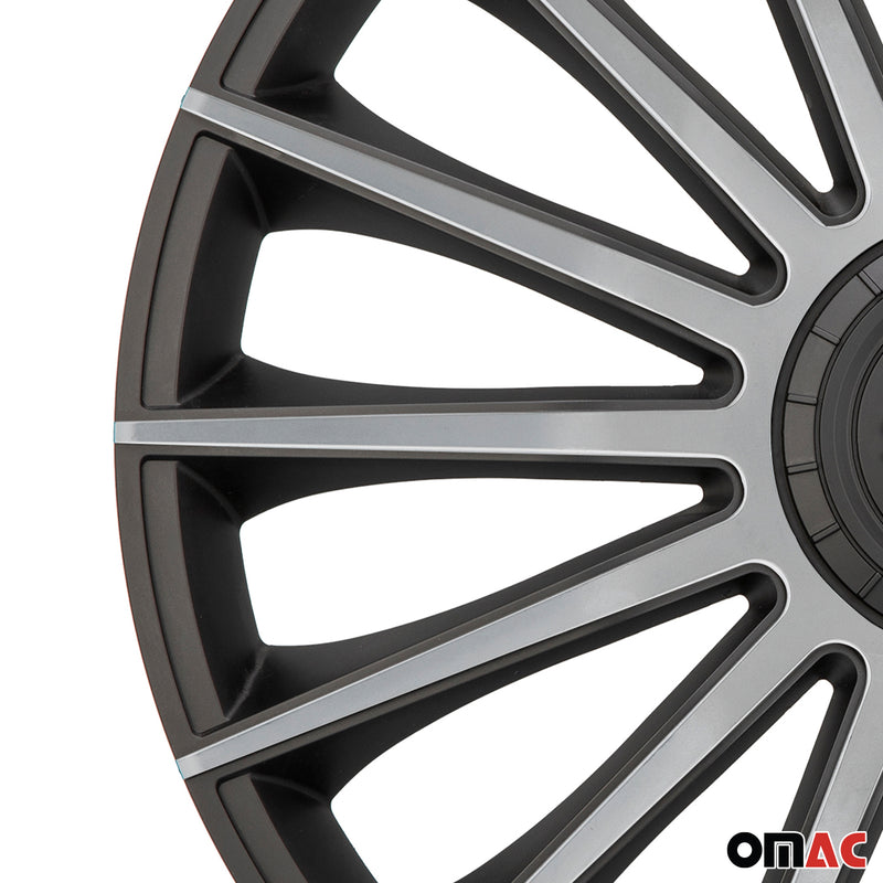 Coprimozzi Sparco 16 pollici Treviso Nero Argento 4 pezzi