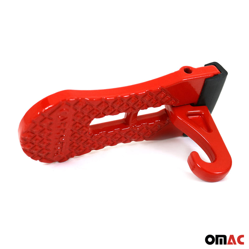 Poggiapiedi pieghevole per pedale portiera auto per VW Multivan T7 in alluminio rosso 1 pz.