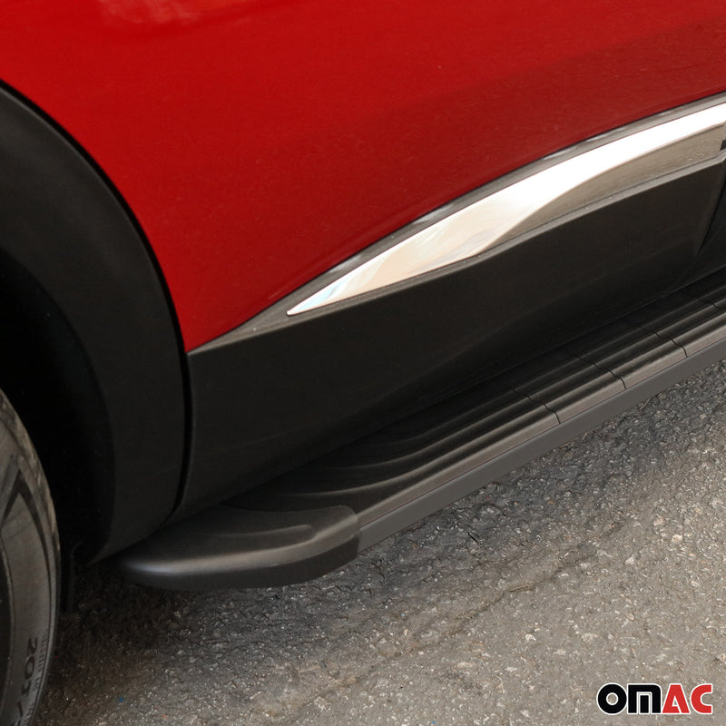 Pedane laterali per Audi Q5 8RB 2008-2017 alluminio nero 2 pezzi