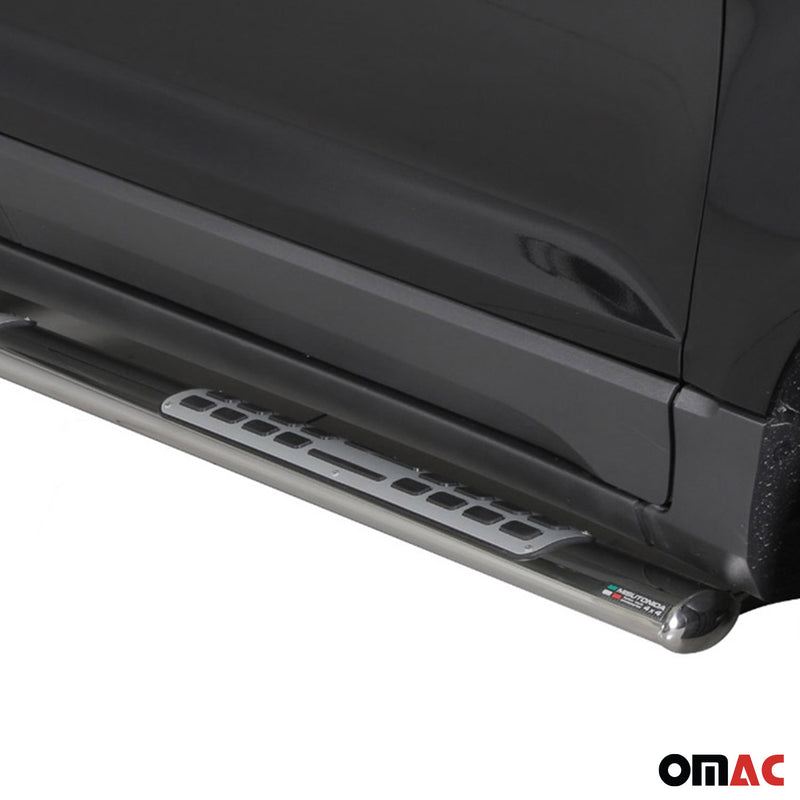 Minigonne laterali in acciaio inox per Ford Ecosport 2013-2017 Argento