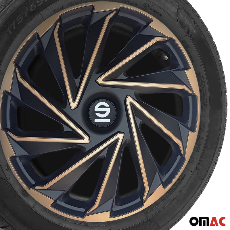 Coprimozzi Sparco 16 pollici Varese Oro Nero 4 pezzi