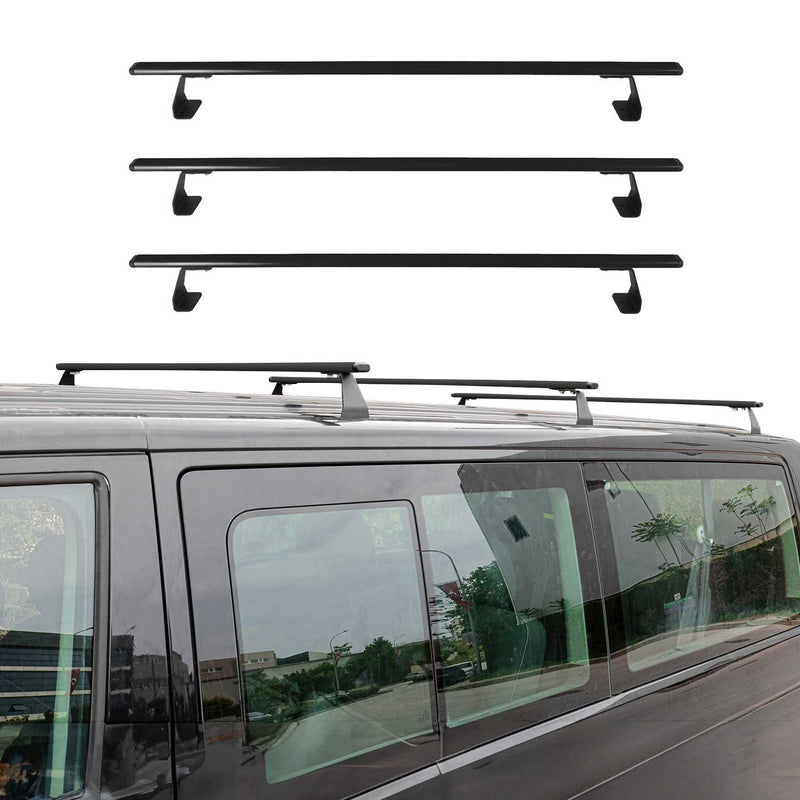 Dachträger Gepäckträger für VW T7 Multivan 2021-2025 Schwarz Stahl 3tlg