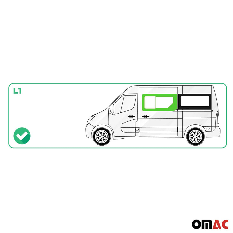 Finestrino laterale scorrevole per Opel Movano 2010-2025 vetro di sicurezza destro L1