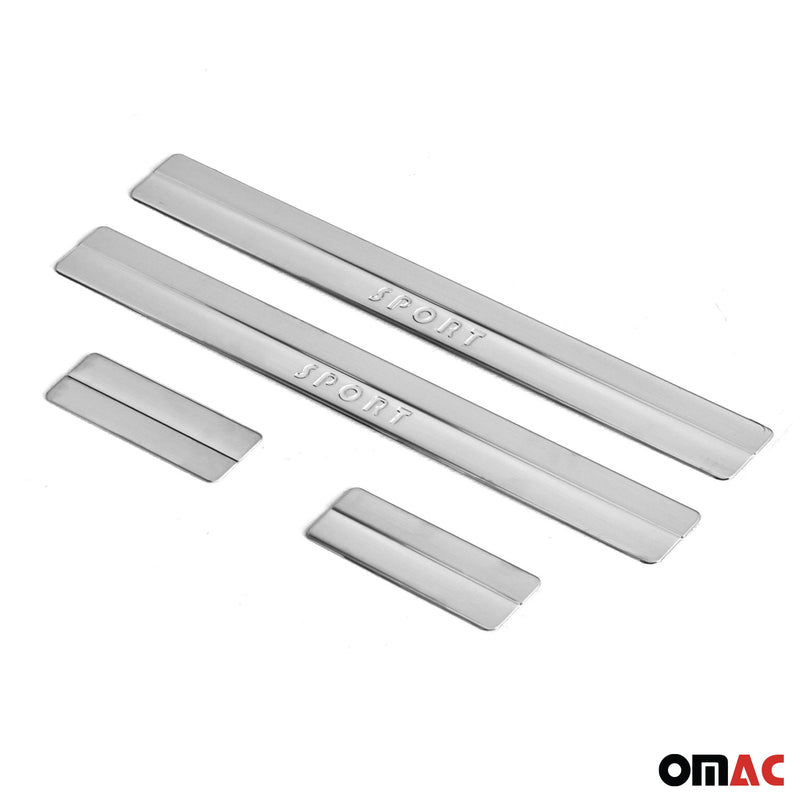 Soglie porte per Ford Ka+ 2015-2025 in acciaio inox argento 4 pezzi 