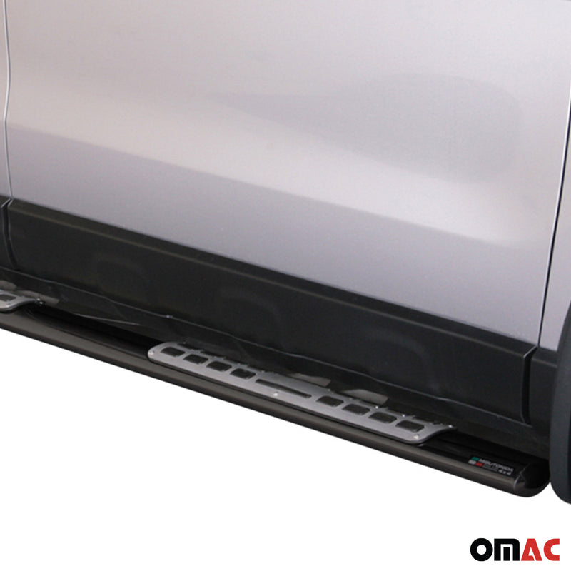 Minigonne laterali in acciaio inox per Honda CR-V 2010-2012 Nero