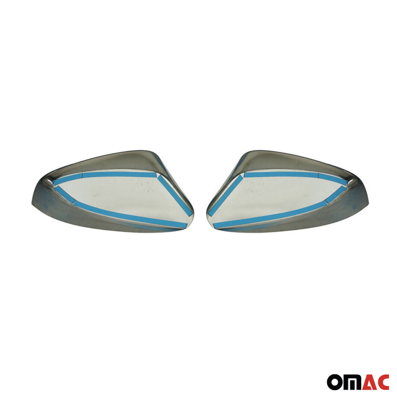 Calotte specchietti per Hyundai i30 Elantra Veloster 2010-2017 in acciaio inox argento 2 pezzi