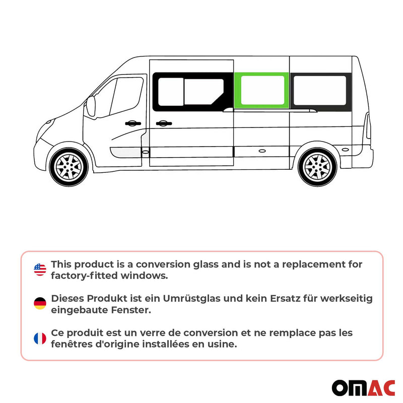 Finestrino laterale per Opel Movano 2010-2025 porta scorrevole sinistra L3 L4