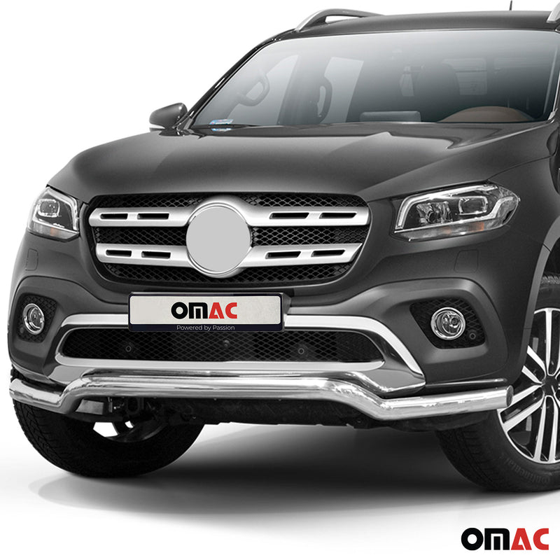 Barra di protezione anteriore per Mercedes Classe X 2017-2020 ABE Silver 