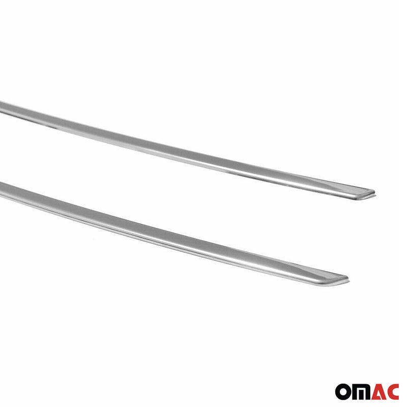 Strisce griglia radiatore per Fiat Doblo 2010-2014 acciaio inox argento 2 pezzi 