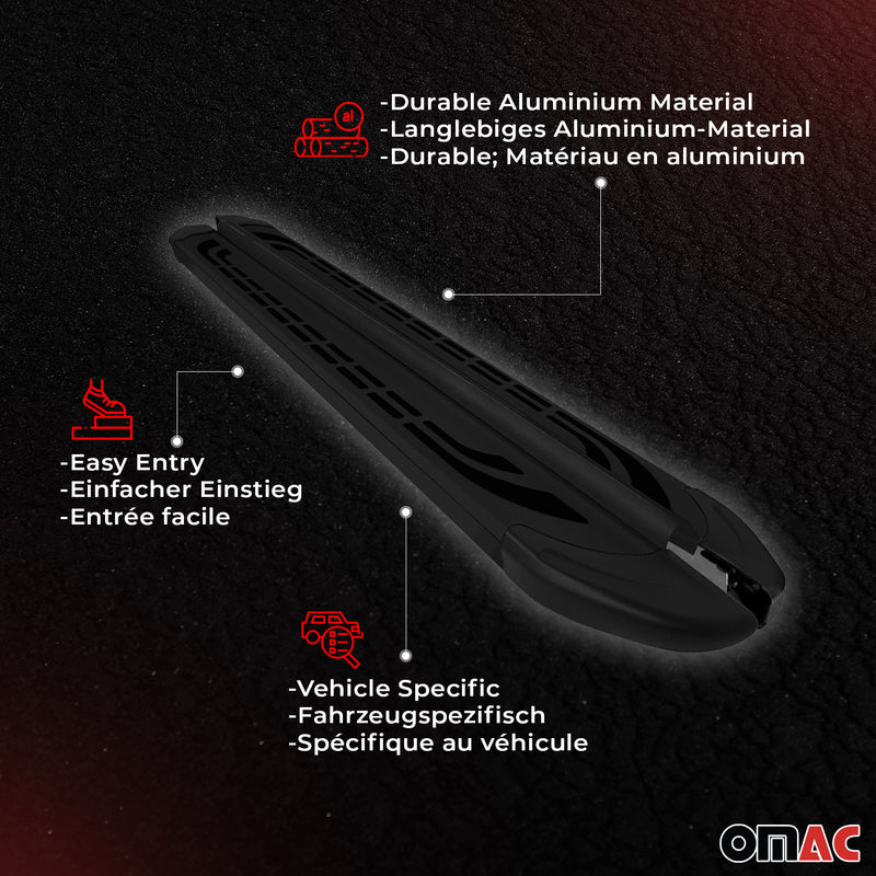 Pedane sottoporta laterali per Porsche Cayenne 2010-2017 Alu Nero