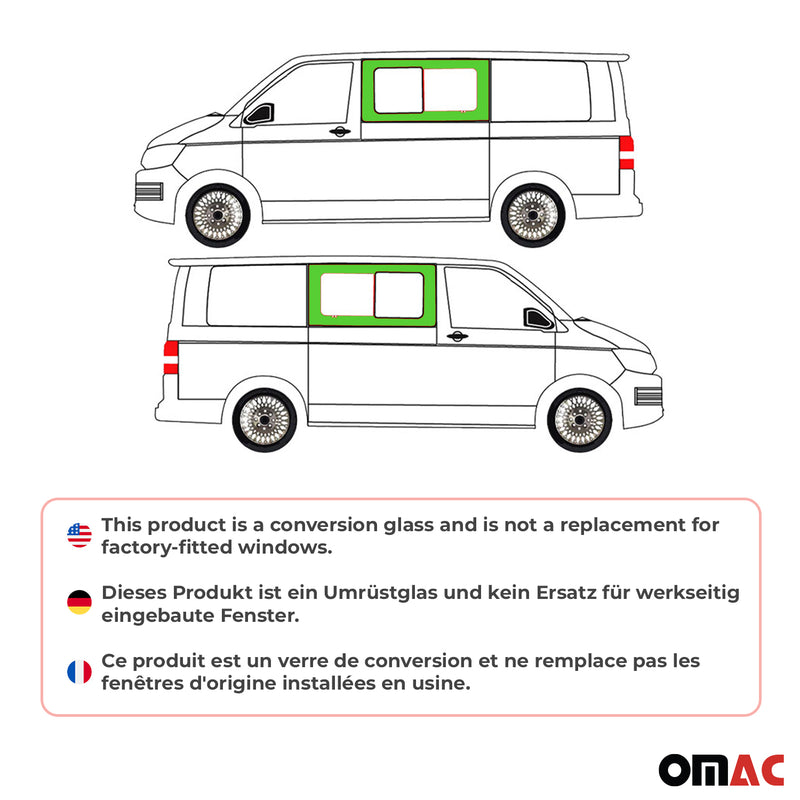 Seitenfenster Schiebefenster für VW T6 T6.1 2015-2024 Links Rechts L1 L2 SET