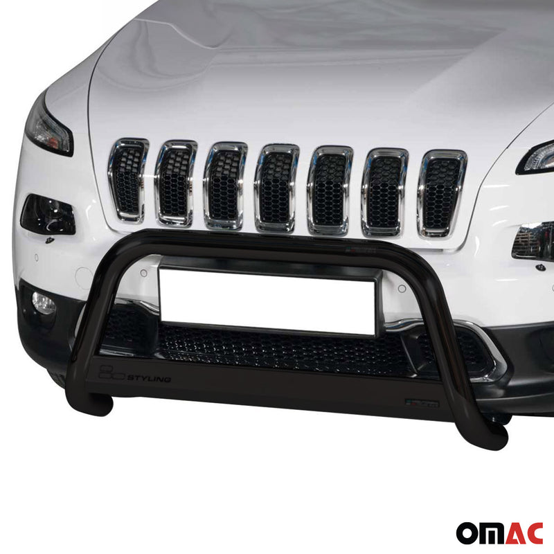 Frontbügel Frontschutzbügel für Jeep Cherokee 2013-2018 Schwarz Edelstahl ø63 mm