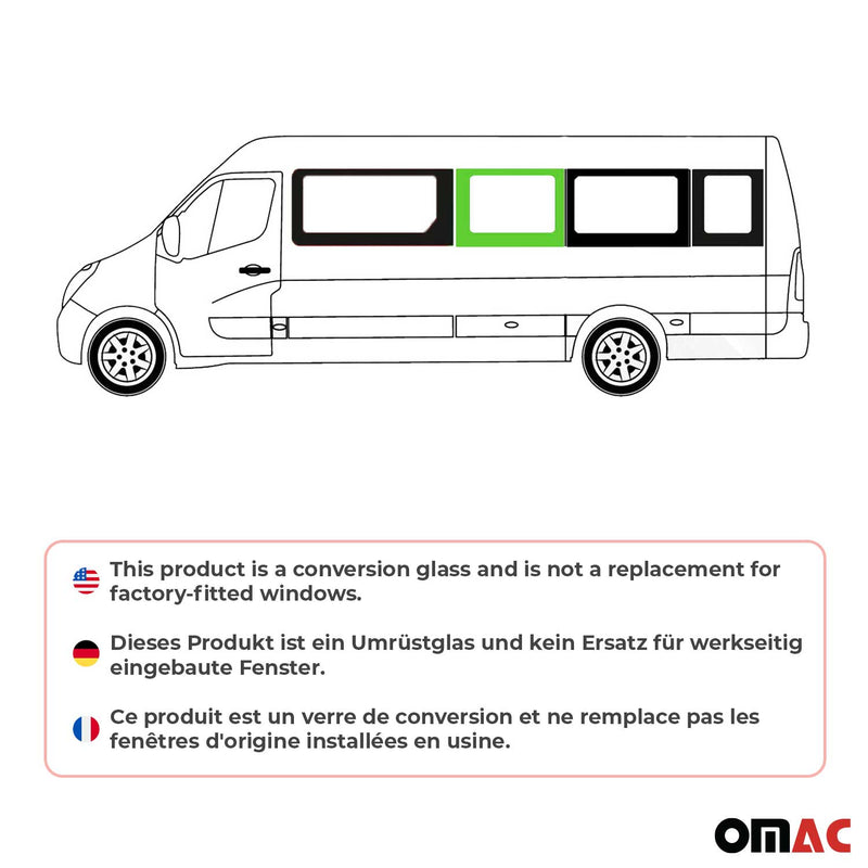 Finestrino laterale per Opel Movano 2010-2025 Senza porta scorrevole Sinistro L3 L4
