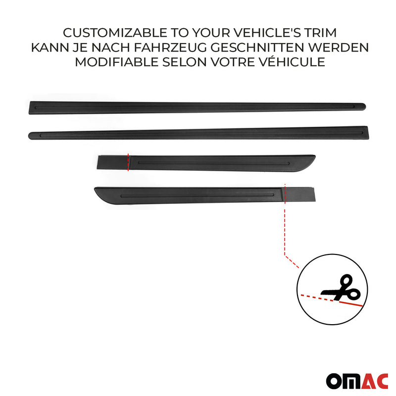Seitentürleiste Türleisten Türschutzleisten für Citroen C4 ABS Matt Schwarz 4x