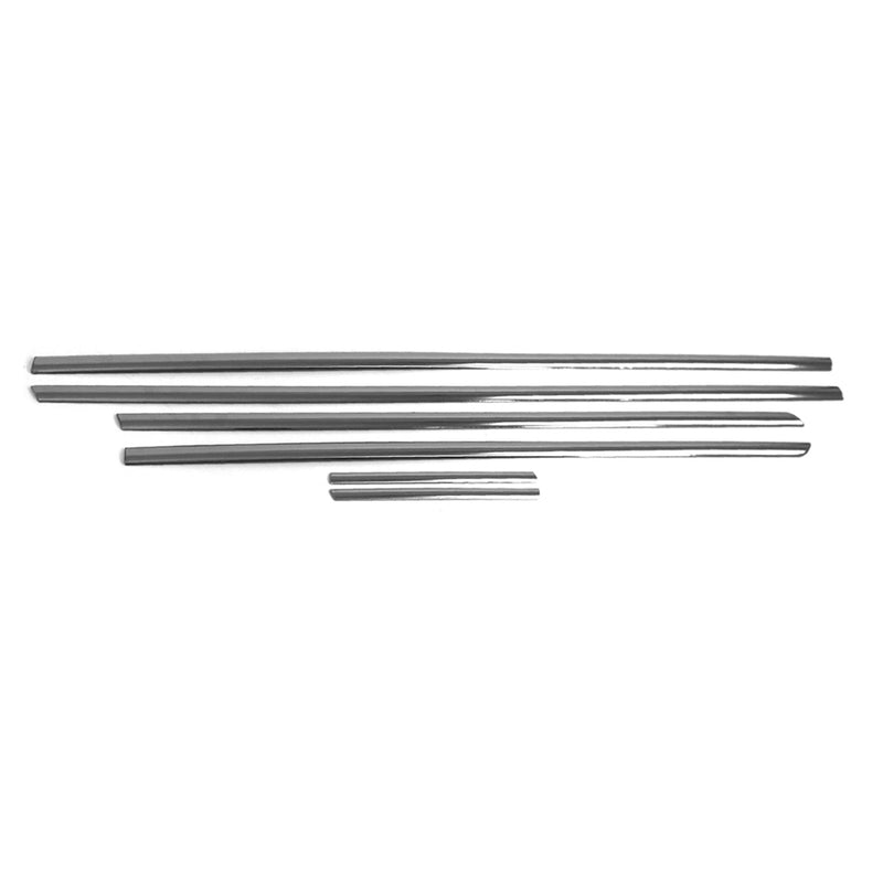 Listelli decorativi per finestrini Opel Corsa D 2006-2015 in acciaio inox cromato, 6 pezzi