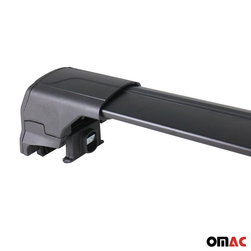 Portapacchi da tetto per Lexus RX450H 2015-2025 ABE alluminio nero
