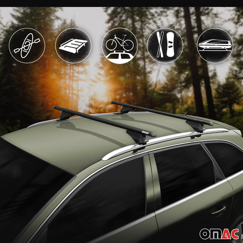 Barre portatutto Menabo per Ford Ka+ Active 2019-2024 ABE alluminio nero 2x