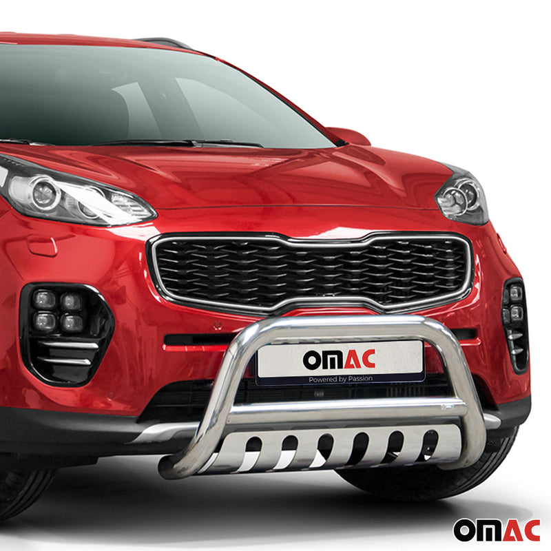 Frontbügel Frontschutzbügel für Kia Sportage 2015-2018 mit ABE Edelstahl Silber