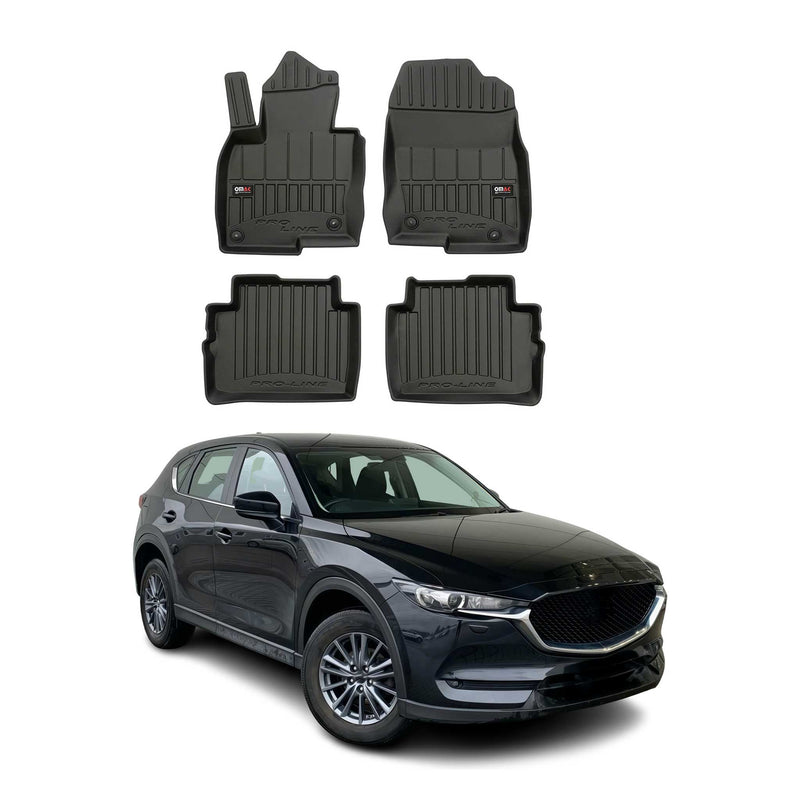 Tappetini Mazda CX-5 2017-2025 in TPE nero, 4 pezzi