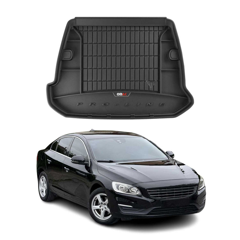 Vasca portabagagli in gomma OMAC per Volvo S60 2010-2018, vasca portabagagli in TPE, nera