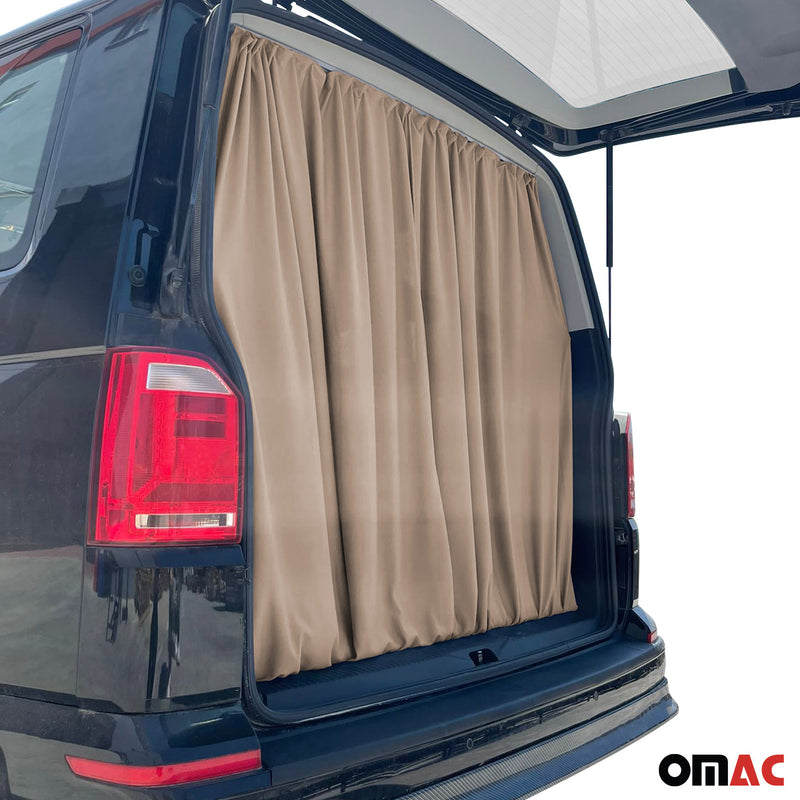 Maß Gardinen für Ford Transit Tourneo Connect L1 L2 Heckklappe Vorhänge Beige