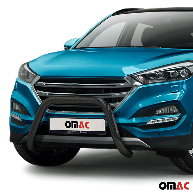 Protezione anteriore per Hyundai Tucson 2015-2020 con ABE acciaio nero 