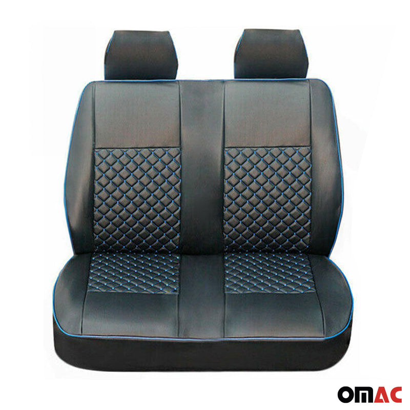 Coprisedili per Mercedes Vito W639 2003-2014 Pelle Nero Blu 2+1