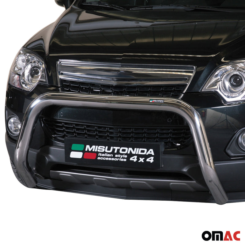 Protezione anteriore per Opel Antara 2011-2015 ø76mm acciaio argento