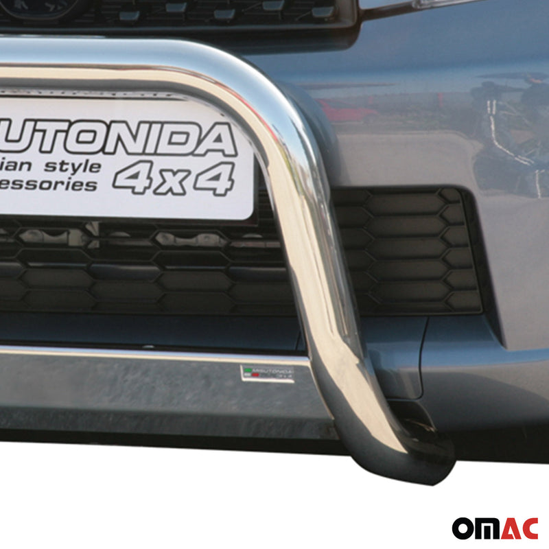 Barra di protezione anteriore per Daihatsu Terios 2009-2018 ø63mm acciaio argento 